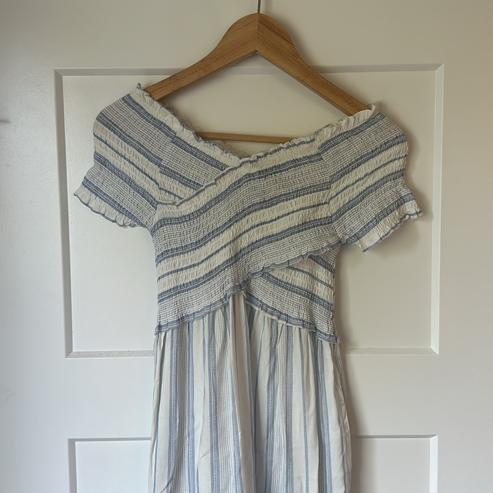 Blue and White Dress Maxi, XS.